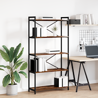 vidaXL Bokhylla Rökfärgad ek 80 x 30 x 153 cm Konstruerat trä
