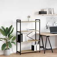 vidaXL Bokhylla Sonoma ek 80 x 30 x 118 cm Spånskiva