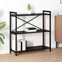 vidaXL Bokhylla Svart ek 80 x 30 x 83 cm Konstruerat trä