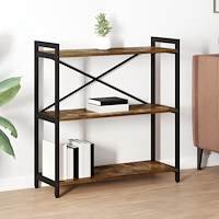 vidaXL Bokhylla Rökfärgad ek 80 x 30 x 83 cm Konstruerat trä
