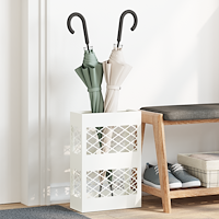 vidaXL Förvaringskrok & Ställ Gitter med lagring Vit 28 x 12 x 41 cm Stål