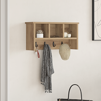 vidaXL Väggmonterad Klädhängare med hylla artisan ek 50 x 16 x 26 cm