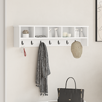 vidaXL Väggmonterad Klädhängare Vit 100 x 16 x 26 cm Konstruerat trä