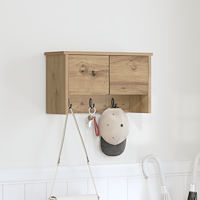 vidaXL Väggmonterad Klädhängare med hylla artisan ek 50 x 20 x 30 cm