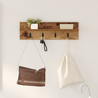 vidaXL Väggmonterad Klädhängare Gammalt trä 60 x 10.5 x 18 cm