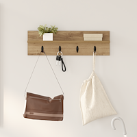 vidaXL Väggmonterad Klädhängare med hylla artisan ek 60 x 10.5 x 18 cm
