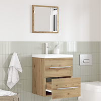 vidaXL Badrumsskåp Hantverks-ek 41 x 38.5 x 48 cm Konstruerat trä