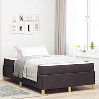 vidaXL Bäddfjäder med madrass Mörkbrun och Vit 120 x 190 cm tyg