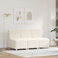 vidaXL Soffa Chiar 3 pcs Kräm 55 x 74 x 82 cm Mockatyg