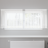 vidaXL Spetsgardin med gardiner Vit 200x100cm Polyester