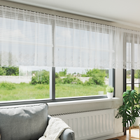 vidaXL Spetsgardin med gardiner Vit 400x80cm Polyester