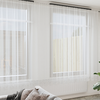 vidaXL Spetsgardin med gardiner Blommor Vit 900 x 260 cm Polyester