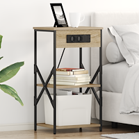 vidaXL Sängskåp 2 pcs Sonoma ek 41 x 31 x 76 cm Konstruerat trä