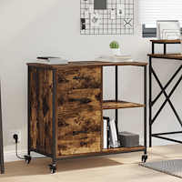 vidaXL Kontorsskåp Rökfärgad ek 76 x 41 x 72 cm Konstruerat trä