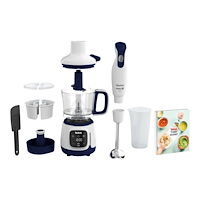 Tefal Tefal Yummy Gourmet HB55W430 - handmixer - vit / blå