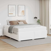 vidaXL Sängram Vit 180 x 200 cm Konstläder