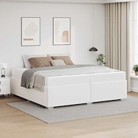 vidaXL Sängram Vit 200 x 200 cm Konstläder
