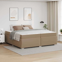 vidaXL Sängram Cappuccino 200 x 200 cm Konstläder