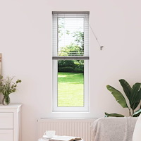 vidaXL Fönsterpersienn med gardiner Silver Aluminium