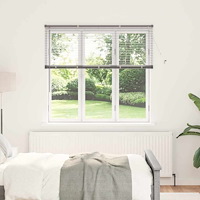vidaXL Fönsterpersienn med gardiner Manuell Silver Aluminium