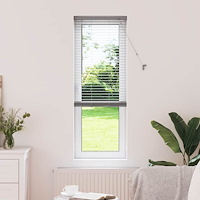 vidaXL Fönsterpersienn med gardiner Manuell Silver Aluminium