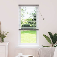 vidaXL Fönsterpersienn med gardiner Manuell Silver Aluminium