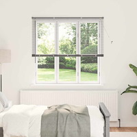 vidaXL Fönsterpersienn med gardiner Manuell Silver Aluminium