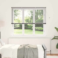 vidaXL Fönsterpersienn med gardiner Manuell Silver Aluminium