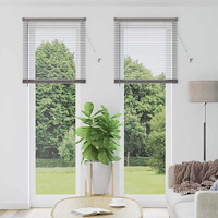 vidaXL Fönsterpersienn med gardiner Övrigt Silver 80 x 220 cm Aluminium