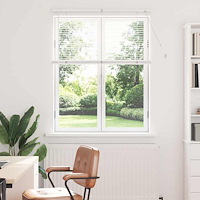 vidaXL Fönsterpersienn med gardiner Övrigt Vit 105 x 130 cm Aluminium