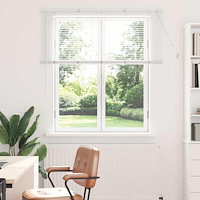 vidaXL Fönsterpersienn med gardiner Övrigt Vit 135 x 130 cm Aluminium
