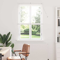 vidaXL Fönsterpersienn med gardiner Övrigt Vit 85 x 175 cm Aluminium