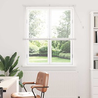 vidaXL Fönsterpersienn med gardiner Övrigt Vit 80 x 130 cm Aluminium