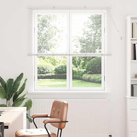 vidaXL Fönsterpersienn med gardiner Övrigt Vit 80 x 130 cm Aluminium