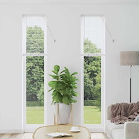 vidaXL Fönsterpersienn med gardiner Övrigt Vit 80 x 130 cm Aluminium