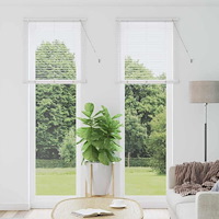 vidaXL Fönsterpersienn med gardiner Manuell Vit Aluminium