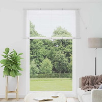 vidaXL Fönsterpersienn med gardiner Manuell Vit Aluminium