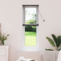 vidaXL Fönsterpersienn med gardiner Svart Aluminium