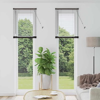 vidaXL Fönsterpersienn med gardiner Övrigt Svart 60 x 220 cm Aluminium