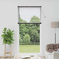 vidaXL Fönsterpersienn med gardiner Övrigt Svart 80 x 130 cm Aluminium