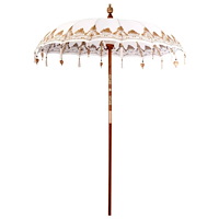 vidaXL Balinesisk Parasol Kräm (180-190) x 260 cm