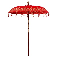 vidaXL Balinesisk Parasol Röd (180-190) x 260 cm