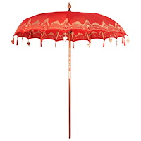 vidaXL Balinesisk Parasol Röd (210-220) x 260 cm
