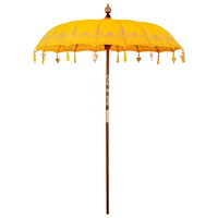 vidaXL Balinesisk Parasol Gul (180-190) x 260 cm