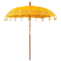 vidaXL Balinesisk Parasol Gul (210-220) x 260 cm