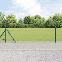 vidaXL Hexagonstängsel Grön 0.5x50 m Stål
