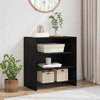 vidaXL Sideboard Svart Ek 70x41x75 cm Konstruerat Trä