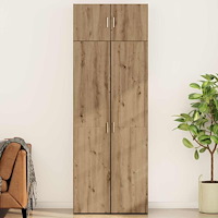 vidaXL Förvaringsskåp artisan ek 80 x 42.5 x 225 cm Konstruerat trä