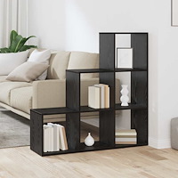 vidaXL Bokskåp Svart ek 99 x 29 x 99 cm Konstruerat trä