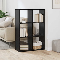 vidaXL Bokskåp Svart ek 69.5 x 29 x 103.5 cm Konstruerat trä